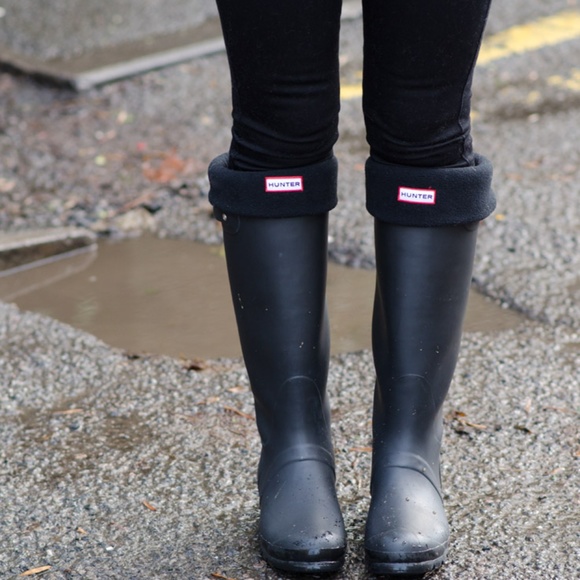 Hunter Black Tall Boot Socks 